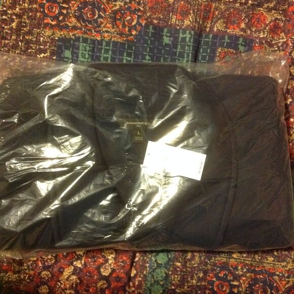 Banana Republic Men's Large & X-L Navy Snap Closure Shirt Jackets- New with Tags - Picture 2 of 10